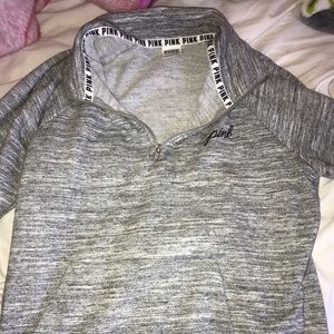 PINK quarter zip sweater